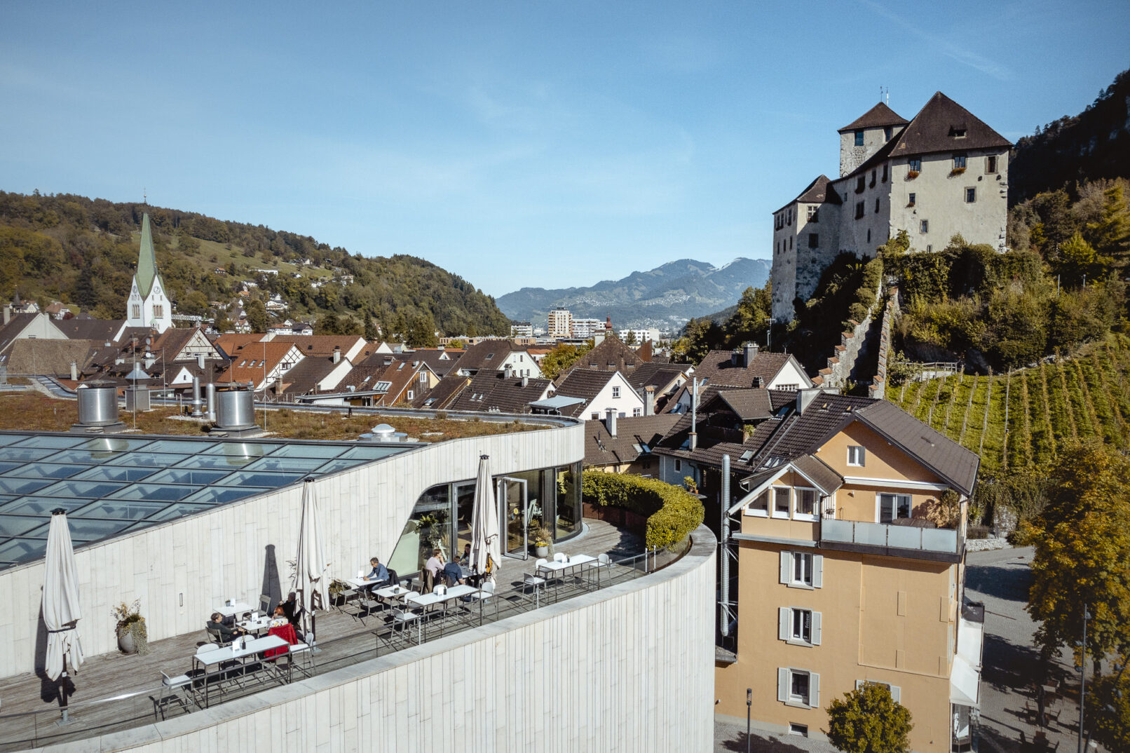 Monforthaus, Feldkirch Austria - dynamic forms - architecture photography